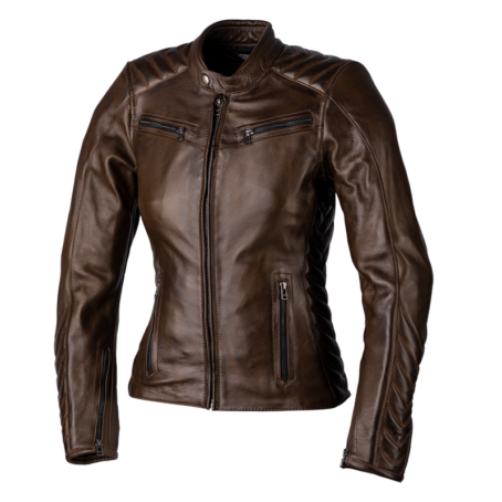 Veste femme RST Roadster 3 CE cuir - marron