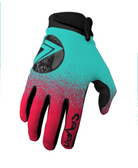 Gants SEVEN Annex 7 DOT - rouge fluo/bleu