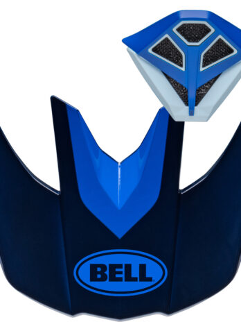 Kit visière et ventilation de bouche BELL Moto10 Spherical MECHANT – Bleu