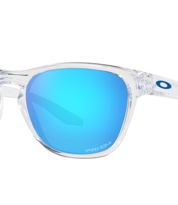 Lunettes de soleil OAKLEY Manorburn – verres Prizm Sapphire, monture Polished Clear