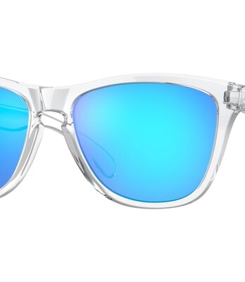 Lunettes de soleil OAKLEY Frogskins – verres Prizm Sapphire, monture Crystal Clear