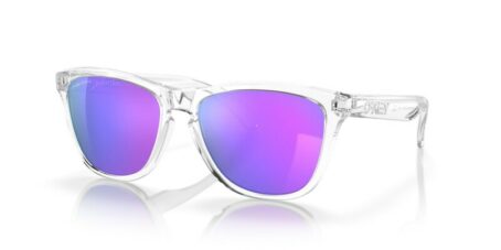 Lunettes de soleil OAKLEY Frogskins - verres Prizm Violet, monture Polished  Clear