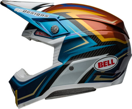 Casque BELL Moto-10 Spherical - Tomac Replica 24 Gloss White/Gold