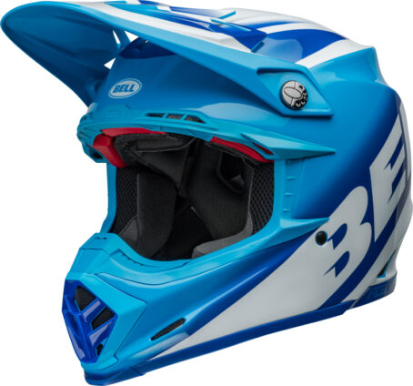 Casque BELL Moto-9S Flex - Rail Gloss Blue/White