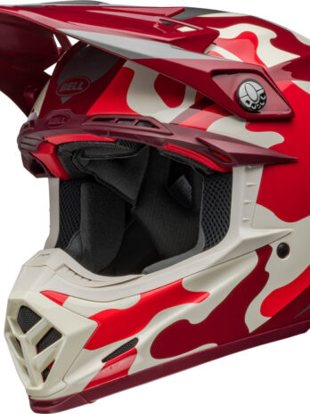 Casque BELL Moto-9S Flex – Ferrandis Méchant Gloss Red/Silver