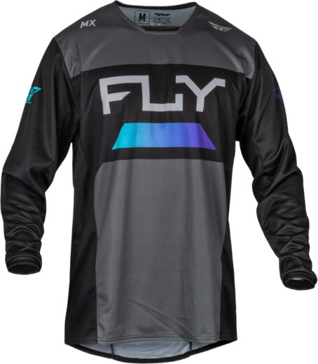 Maillot FLY RACING Kinetic Reload - anthracite/noir/Blue Iridium