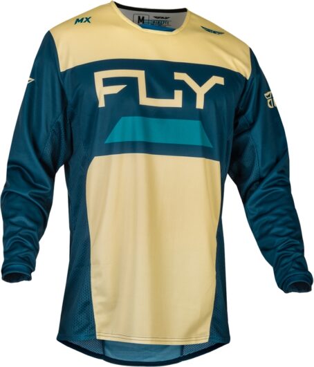 Maillot FLY RACING Kinetic Reload - Ivory/Navy/Cobalt