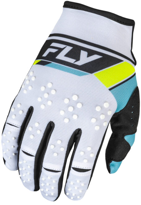 Gants FLY RACING Kinetic Prix - blanc/noir/Hi-Vis