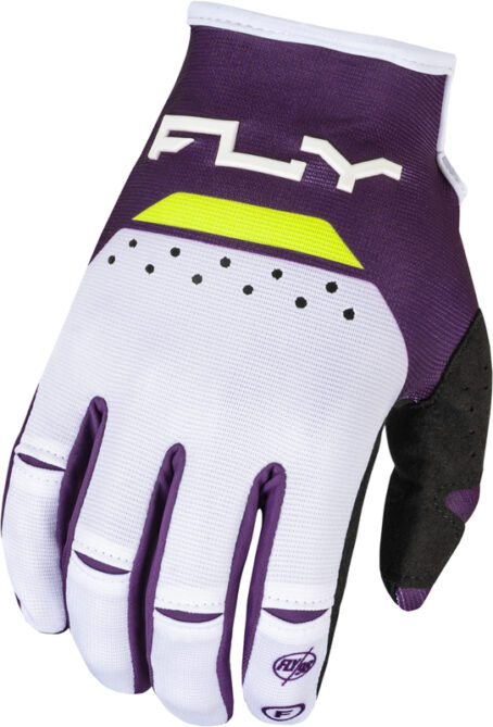 Gants FLY RACING Kinetic Reload - violet foncé/blanc/Hi-Vis