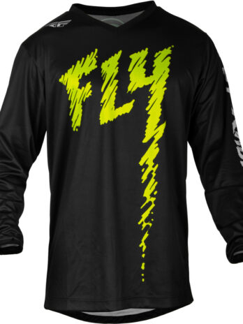 Maillot enfant FLY RACING F-16 – noir/vert fluo/gris clair