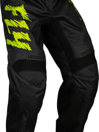 Pantalon enfant FLY RACING F-16 – noir/Neon Green/gris clair