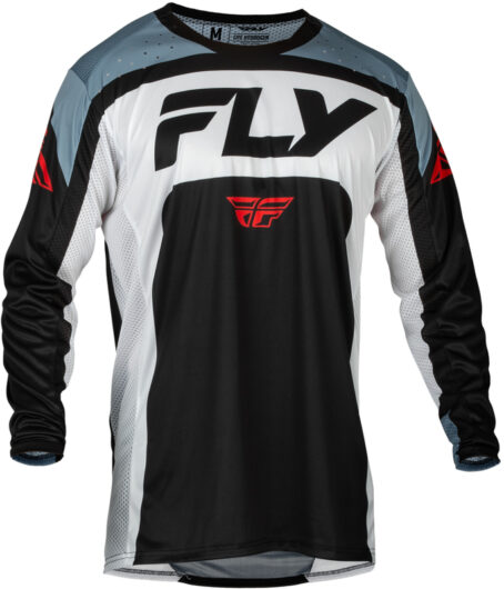 Maillot FLY RACING Lite - noir/blanc/Denim Grey