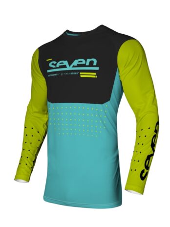 Maillot SEVEN Vox Aperture – jaune fluo/bleu