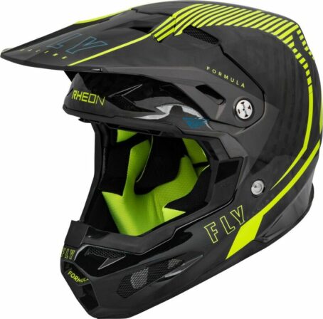 Casque FLY RACING Formula Carbone Tracer Jaune Fluo/Noir L