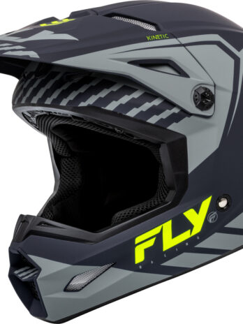 Casque FLY RACING Kinetic Menace – gris mat/jaune fluo