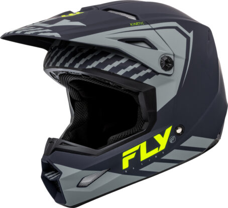 Casque FLY RACING Kinetic Menace - gris mat/jaune fluo