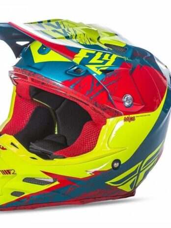 Casque FLY RACING F2 Carbon Mips Retrospec 2017 Rouge/Hi-Vizion S