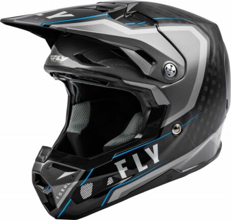 Casque FLY RACING Formula Carbon Axon Noir/Gris/Bleu XL