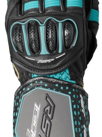 Gants femme RST TracTech Evo 4 –  noir/aqua/gris