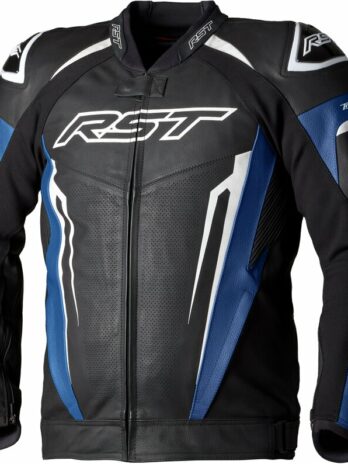 Veste cuir RST TracTech Evo 5 CE homme – bleu/noir/blanc