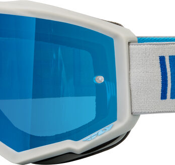 Masque FLY RACING Zone argent/bleu – écran bleu foncé/fumé