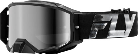 Masque FLY RACING Zone Elite noir/argent - écran argent/fumé