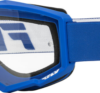 Masque FLY RACING Focus bleu/blanc – écran clair