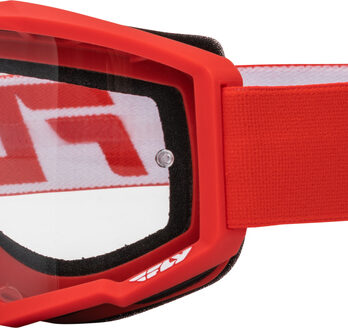 Masque FLY RACING Focus rouge/blanc – écran clair