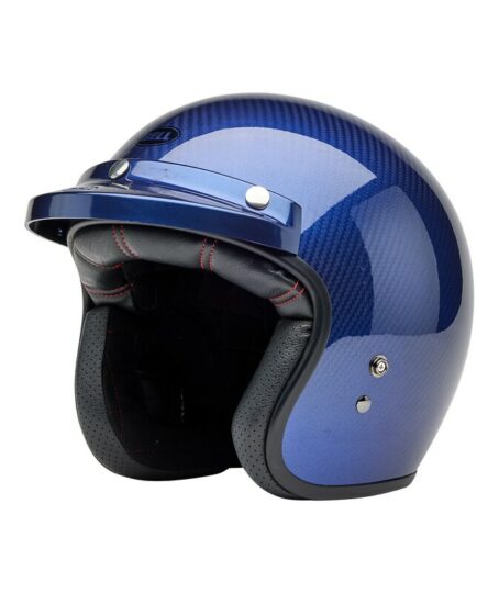 Casque BELL Custom 500 Carbon Steve McQueen Le Mans - Metallic Blue