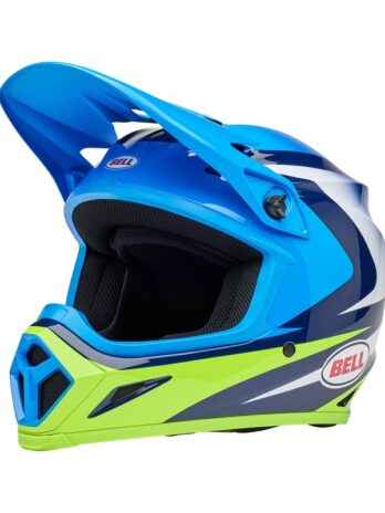 Casque BELL MX-9 Mips – Jackal Gloss Blue/Hi-Viz Yellow