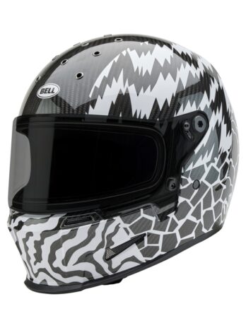 Casque BELL Eliminator Carbon – Deathspray Gloss Black/White/Black