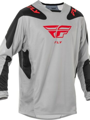 Maillot FLY RACING Kinetic SYM – gris clair/rouge/noir