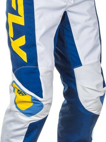 Pantalon FLY RACING F-16 – blanc/bleu foncé/jaune