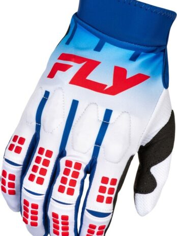 Gants FLY RACING Evolution DST – blanc/rouge/bleu