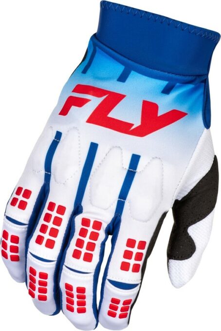 Gants FLY RACING Evolution DST - blanc/rouge/bleu