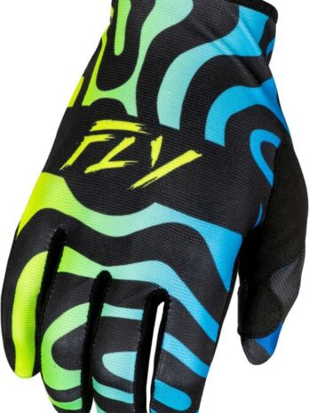 Gants FLY RACING Lite S.E. Zen – noir/bleu/Hi-Vis