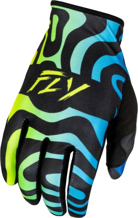 Gants FLY RACING Lite S.E. Zen - noir/bleu/Hi-Vis