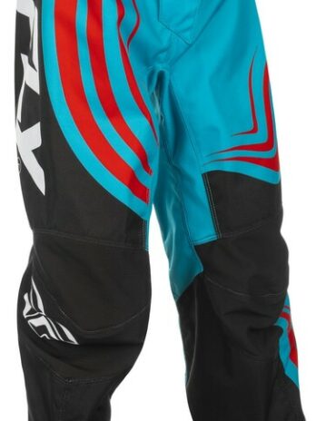 Pantalon enfant FLY RACING F-16 – Cyan/noir/rouge