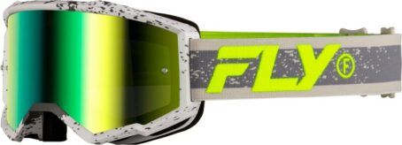 Masque FLY RACING Zone Dark Grey/Hi-Vis - écran Iridiscent Green