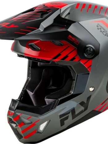 Casque FLY RACING Formula CP Slice – gris/rouge/noir