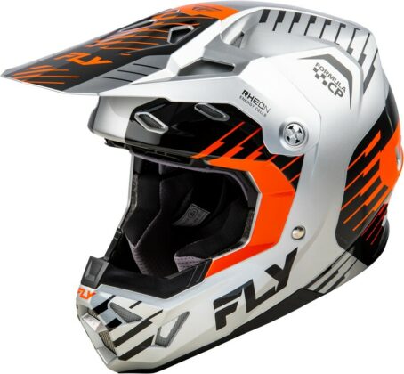 Casque FLY RACING Formula CP Slice - gris/orange/noir